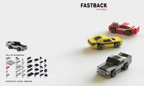 Lego Mini Car, Lego Cars Instructions, Lego Microscale, Lego Auto, Lego Racers, Lego Micro, Micro Lego, Lego Diy, Lego Robot