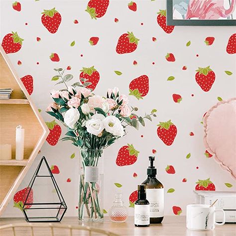 Wall Sticker Design, Refrigerator Decoration, Adhesive Wall Art, Kitchen Wall Decals, Boho Styl, Wall Stickers 3d, Fruit Wallpaper, Stil Boho, Removable Wall Stickers