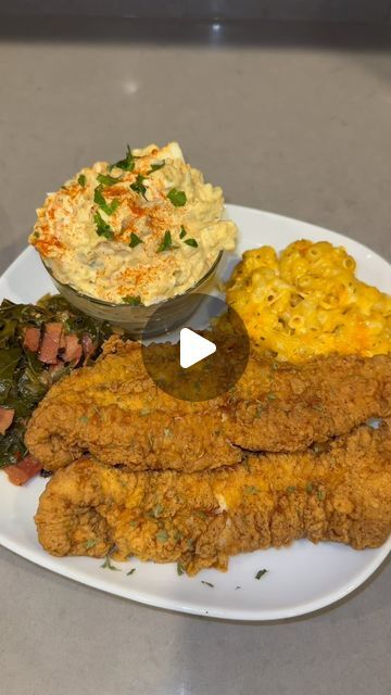 Fried Catfish Dinner Sides, Fried Catfish Sides, Yellow Rice Meals, Fried Fish Sides, Catfish Sides, Sides For Fried Fish, Fried Fish Dinner Ideas Sides, Fish Fry Sides, Catfish Dinner