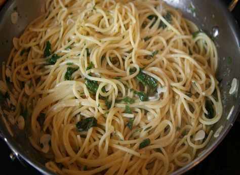 Simple Pastas, Lidias Italy Recipes, Lidia's Recipes, Aglio E Olio Recipe, Garlic And Oil, Oil Pasta, Cauliflower Pasta, Lidia Bastianich, Pasta Noodle Recipe