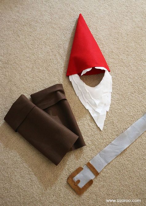 Gnomes Costume Diy, Gnome Costume Pattern, Gnome Costume Kids, Nome Costume, Girl Gnome Costume, Gnome Costume Diy, Gnome Halloween Costumes, Diy Gnome Hat, Diy Gnome Costume