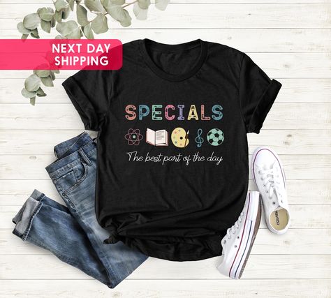 Specials Teacher T-shirt, Specials Team Shirt, Specials Squad Shirt, Specials Shirt, Back To School Shirt, Best Part Of The Day Shirt by Goshirtly on Etsy Pink Shirts, Text Shirt, Squad Shirt, Team Shirt, Teacher Tees, Team Shirts, Teacher Tshirts, School Shirts, Pink Shirt