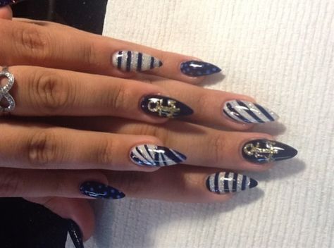 Sailor Sailor Nails, Coffin Shape Nails, House Of Beauty, Toes Designs, Create Diy, Nail Art Galleries, Nail Art Tutorial, Nails Magazine, Stiletto Nails