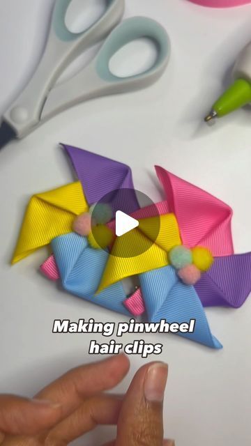 73K views · 4.4K likes | Monica Silva on Instagram: "Pinwheel hair bow tutorial 🎀 #hairbowtutorial #hairbowdiy #bowdiy #ribbon #moño #liston" Ribbon Styling, Operation Christmas Child Boxes, Hair Bows Diy Ribbon, Ribbon Pin, Hair Bow Tutorial, Pinwheel Bow, Bows Diy Ribbon, Christmas Child, Operation Christmas