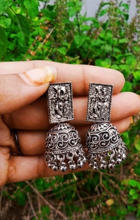 Earrings #radha krishna #love #girls Short Instagram Captions, Radha Krishna Love, Krishna Love, Jhumka Earrings, Girls Earrings, Radha Krishna, Instagram Captions, Krishna, Rings For Men