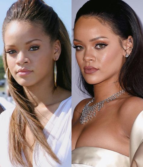 “10 years. 2005 - 2015. #rihanna” Wide Nose, Beauty Goals, Rihanna Fenty, Chris Brown, Rihanna, Style Icons, Black Women, Most Beautiful, Pearl Earrings