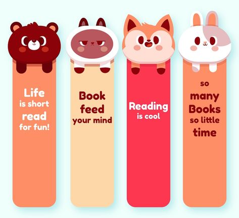 Free Vector | Free vector hand drawn bookmark template Free Printable Bookmarks Templates, Bookmark Images, Cropped Png, Cats Pink, Free Printable Bookmarks, Cat Template, Bookmark Card, Doodle Art Journals, Kids Library