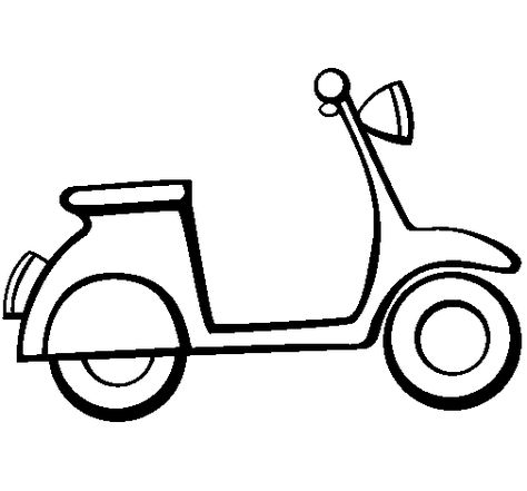 Coloring page Vespa to color online - Coloringcrew. Art Drawings For Kids, Quiet Book, String Art, Colouring Pages, Fabric Painting, Drawing For Kids, Preschool Crafts, 그림 그리기, Coloring Page