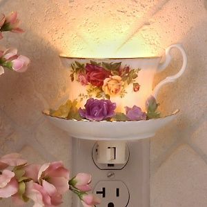 Tea cup night light Tea Cup Lamp, Tea Cup Crafts, Tea Cup Art, Teacup Crafts, Oregano Oil, Teacup Candles, Old Country Roses, Cup Crafts, Herbal Oil