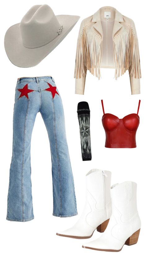 Cowboy Like Me Inspired Outfit, Country Stage Outfits, Country Costume Women, Cowgirl Aesthetic Costume, Cowboy Like Me Outfit, Cow Girl Halloween Outfits, Cowgirl Outfits Plus Size, Cowgirl Costume Aesthetic, Cowgirl Festival Outfit