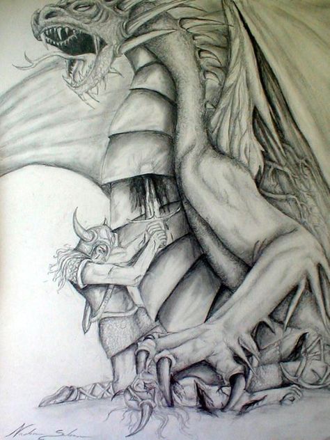 Beowulf ends the dragon time Beowulf Dragon, Dragon Time, Norse Mythology Tattoo, English Project, English Projects, Mythology Tattoos, Norse Vikings, Anglo Saxon, Dragon Drawing