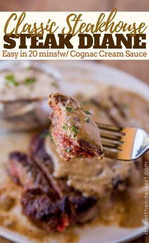 Steak Diane in just 20 minutes with a delicious Brandy Cream Sauce. Marinade Steak, Steak Diane Recipe, Steak Sauces, Brandy Cream Sauce, Steak Sauce Recipes, Steak Diane, Dinner Then Dessert, Steak Dishes, Beef Steak Recipes