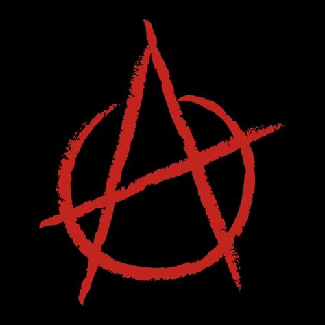 Anarchy Symbol, Flat Design, Premium Vector, Graphic Resources, Black, Design