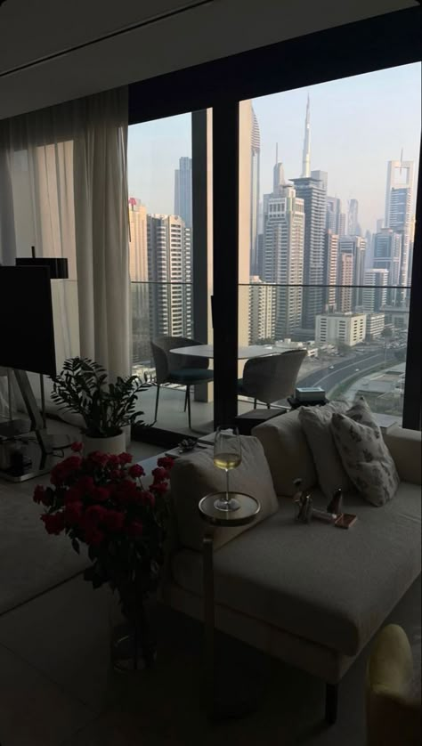 Antique Room Aesthetic, Apartamento New York, Antique Room, City View Apartment, Apartment View, Apartments In Dubai, Dream Apartment Decor, Apartment Aesthetic, Luxury Homes Dream Houses