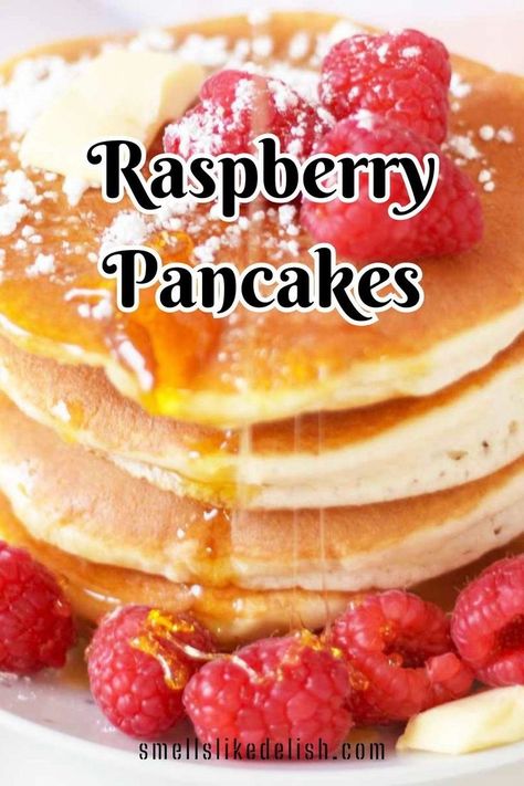 Imagine fresh raspberries singing with summer sweetness, nestled within fluffy clouds of pancake perfection. These Raspberry Pancakes are a taste of sunshine, ready to brighten your mornings and tantalize your taste buds. Grab your syrup and dive into a fruity dream! Raspberry Pancakes Recipe, Buttermilk Breakfast, Raspberry Pancakes, Flax Muffins, Pancakes Fluffy, Pancake Calories, Kid Approved Meals, Pancake Batter, Entertaining Recipes