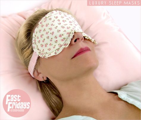 Fast Fridays: Luxury Sleep Masks | Sew4Home Sleeping Mask Diy, Sleep Mask Sewing Pattern Free, Sleep Eye Mask Pattern, Sewing Sleep Mask, Diy Eye Cover Sleep Mask, Luxury Sleep, Mask Patterns, Large Safety Pin, Satin Hands