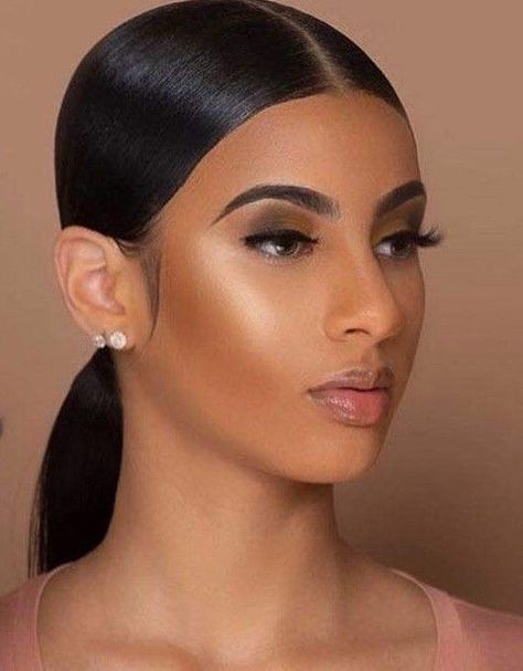 Natural Hair Ponytail, Low Ponytail Hairstyles, Slick Ponytail, Weave Ponytail Hairstyles, Sleek Ponytail Hairstyles, Black Ponytail Hairstyles, Graduation Hairstyles, Slick Hairstyles, Hair Ponytail Styles