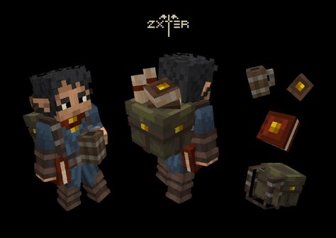 Blockbench Character Models, Concept Art Minecraft, Minecraft Create Mod, Blockbench Models, Voxel Games, Minecraft Models, Minecraft Rp, Minecraft Skins Aesthetic, Cube World