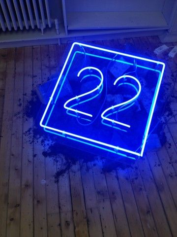 •Brightsobright☽*• 22 Aesthetic, Number 22, Saatchi Online, Light Sculpture, Neon Art, Light Of My Life, Neon Blue, Light Painting, Blue Aesthetic