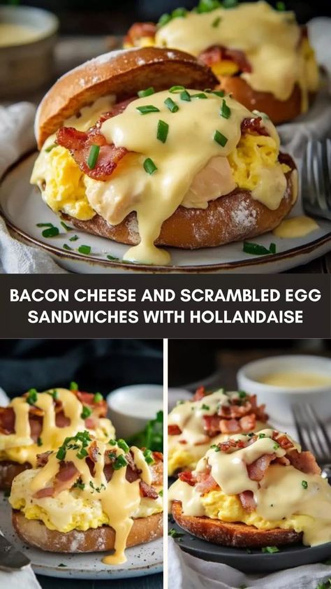 Bacon Cheese And Scrambled Egg Sandwiches With Hollandaise – Culinary Chase