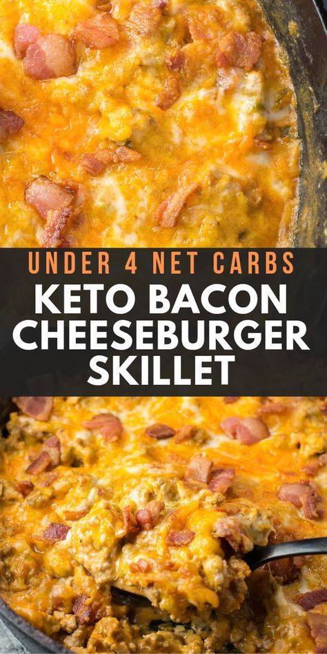 30 Keto Ground Beef Recipes To Try Now Bacon Cheeseburger Skillet, Cheeseburger Skillet, Keto Bacon Cheeseburger, Pan Keto, Cena Keto, Keto Bacon, Beef Bacon, Keto Casserole, Keto Beef Recipes