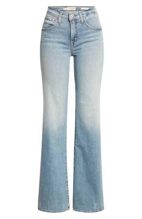 For that classic off-the-ranch look, these high-waist jeans are cut from nonstretch denim with a bootcut leg and broken-in sanding and subtle scuffs. Style Name:Nili Lotan Celia Bootcut Jeans. Style Number: 6087230. Bootcut Jeans Aesthetic, Bootcut Jeans Outfit Summer, Women’s Jeans, Light Blue Bootcut Jeans, Light Wash Flare Jeans, Bootcut Jeans Women, Jean Styles, Light Washed Jeans, Singer Dr