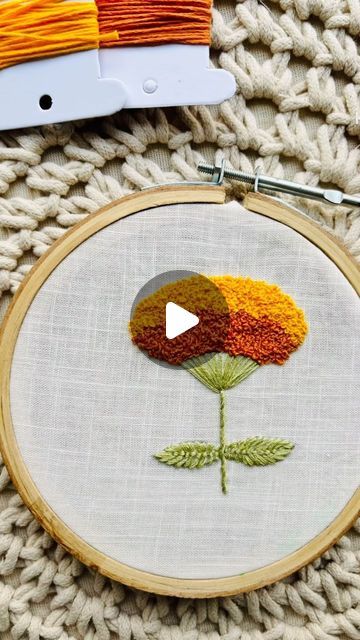 Knots and Threads on Instagram: "French knot tutorial🧡
.
.
.
#trending#embroidery#embroideryart#embroidered#trending#trendingreels#reels#reelsinstagram" French Knot Tutorial, French Knots Embroidery, Trending Embroidery, Knots Embroidery, Knot Tutorial, Knot Embroidery, French Knot Embroidery, Embroidery Lessons, Knots Tutorial