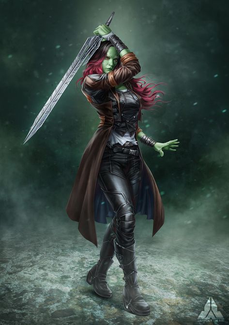 ArtStation - Avengers Infinity War Gamora, Jaynorn Lin Gamora Wallpaper, Marvel Gamora, Gamora And Nebula, Gamora Marvel, Avengers Art, Batman Begins, Marvel Vs Dc, Superhero Wallpaper, Marvel Entertainment