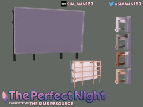 The Sims Resource - Drive-In Movie Screen - The Perfect Night Octopus Lamp, Farm Crops, Sims 4 Cc Furniture Living Rooms, Short Twists, Drive In Theater, Sims 4 Cc Furniture, Rose Vase, Movie Screen, Drive In Movie