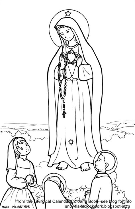 Snowflake Clockwork: Our Lady of Fatima coloring page and commissions Bible Story Crafts, Catholic Crafts, Clip Art Library, Heart Coloring Pages, Paw Patrol Coloring Pages, Religious Crafts, Bible Coloring Pages, Our Lady Of Lourdes, Lady Of Lourdes