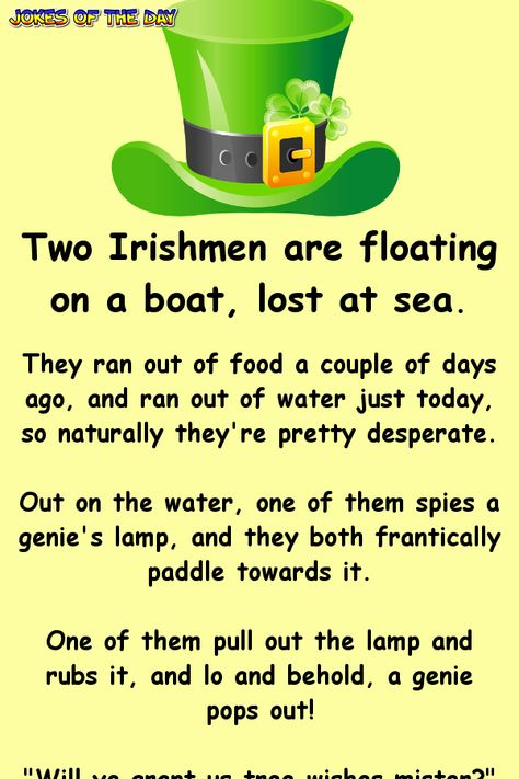 Irish Jokes Hilarious, Funny Irish Quotes, Funny Irish Jokes, St Patricks Day Jokes, Laugh Out Loud Jokes, St Patricks Day Pictures, Irish Jokes, Irish Blessings, St Patricks Day Quotes