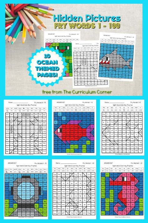 Math Mystery Pictures Free, Ocean Color By Number, Mystery Pictures Free, Tutoring Resources, Maths Fun, Math Mystery Picture, Cod Fillets, Fact Practice, Practice Sight Words