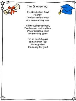 5 Best Preschool Graduation Poems - totschoolresources.com Graduation Activities For Preschool, Preschool Graduation Snack Ideas, Preschool Graduation Speech, Handprint Poems, Preschool Graduation Poems, Kindergarten Graduation Poems, Graduation Crafts Preschool, Preschool Graduation Songs, Preschool Forms