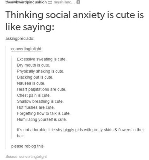 People think this because they see us as a cute person who is to shy to do anything Manic Pixie, Pretty Skirts, Serious Illness, Excessive Sweating, Mental Disorders, Faith In Humanity, I Can Relate, What’s Going On, Mental Health Awareness