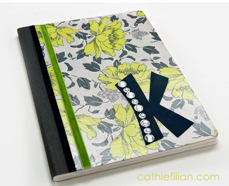 Journal make from Composition Notebook using Mod Prdge Sukkot Ideas, Sweet 16 Sleepover, Homemade Journals, Altered Notebooks, Altered Composition Notebooks, Cardstock Projects, Altered Composition Books, Composition Notebook Covers, Notebook Diy