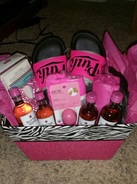 Perfect easter basket idea for an adult! $60 #kellzcreationz Adult Easter Basket Ideas, Booklover Gifts, Pink Gift Basket, Adult Easter Baskets, Baskets Ideas, Adult Easter, Valentine Baskets, Easter Basket Ideas, Decoration Easter