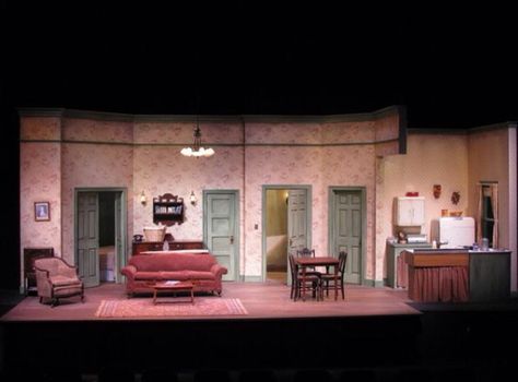 play scene design Drama Stage Design, Theater Stage Design, Sun Bedroom, A Raisin In The Sun, Set Theatre, Raisin In The Sun, Scenography Theatre, Theater Mask, Technical Theatre