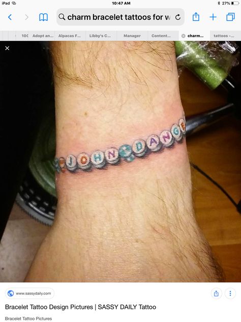 Tattoos 3d Bracelet Tattoo, Realistic Bracelet Tattoo, Bead Tattoo, Anklet Tattoo, Charm Bracelet Tattoo, Hook Tattoo, Fishing Hook Tattoo, Bracelet Tattoos, Hook Tattoos