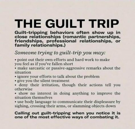 Feeling Guilty Quotes, Manipulative People, Narcissistic People, Guilt Trips, Narcissistic Behavior, Passive Aggressive, Mental And Emotional Health, Psychology Facts, Toxic Relationships