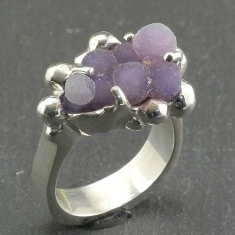 Grape Agate Wedding Ring, Grape Agate Ring, Grape Agate Jewelry, Dionysus Jewelry, Grape Crystal, Grape Jewelry, Agate Wedding Ring, Silversmithing Jewelry, Grape Agate