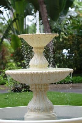 An outdoor Greek fountain can add class and elegance to your garden, courtyard, patio or landscaped yard. You may get lucky enough to find one of these treasures outside when you purchase a new home. ... Yard Fountain, Kolam Air, Concrete Fountains, Outdoor Water Features, Waterfall Fountain, Water Fountains Outdoor, Fountain Pump, Outdoor Fountain, Garden Fountain