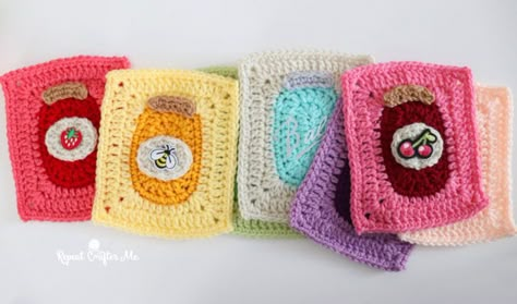 Ice Cream Granny Square, Food Granny Square, Crochet Cowboy Hats, Crochet Food, Hat Ideas, Crochet Square Patterns, Granny Squares Pattern, Square Patterns, Crochet Square