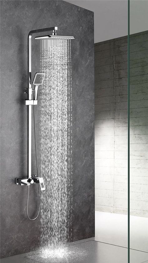 Amazing Showers, Bathroom Shower Design, Bathroom Shower Heads, Bathroom Redesign, Architecture 3d, Hotel Home, Bathroom Remodel Shower, Shower Mixer, Bathroom Inspiration Decor