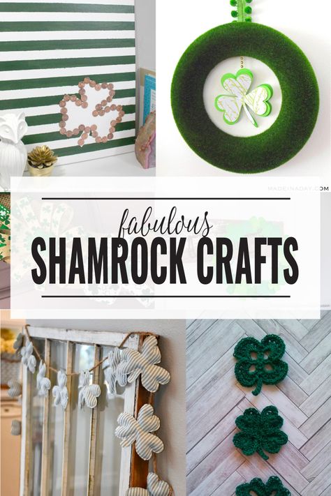 fun shamrock craft ideas for st. patrick's day Shamrock Crafts, Shamrock Craft, March Crafts, St Patricks Crafts, St. Patrick's Day Crafts, St Patrick Day Activities, St Patrick's Day Decorations, St Paddys, St Patrick's Day Crafts