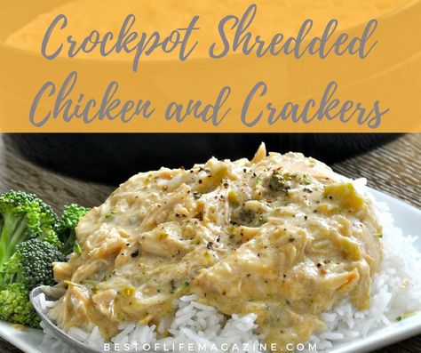 Shredded Chicken and Crackers Recipe for Crock Pots Peanut Butter Oatmeal Balls, Shredded Chicken Sandwiches, Shredded Chicken Crockpot, Ritz Cracker Recipes, Shrimp Scampi Recipe, Shredded Chicken Recipes, Gluten Free Peanut Butter, Healthy Crockpot, Cracker Recipes