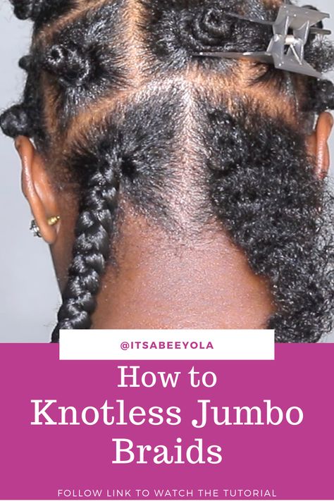 Beginner Box Braids, Jumbo Knotless Box Braids Tutorial, Plats Braids For Woman, How To Do Knotless Box Braids, Knotless Braids On Natural Hair, Boxed Braids, Braids On Natural Hair, Weave Braids, Hair For Beginners