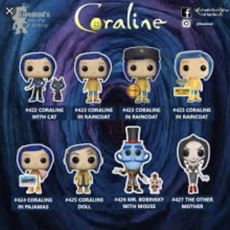 Funko Pop List, Игрушки Funko Pop, Coraline Art, Mickey Mouse Wallpaper Iphone, Coraline Movie, Coraline Aesthetic, Coraline Doll, Funko Pop Dolls, Coraline Jones