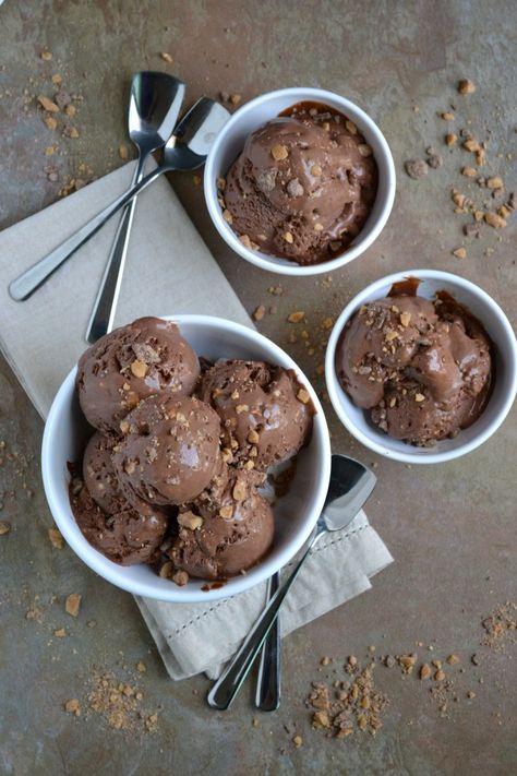 Chocolate Heath Bar Ice Cream with Malt - Stuck On Sweet Heath Bar Ice Cream, Heath Bar, National Ice Cream Month, Heath Bars, Malted Milk, Ice Cream Stick, Make Ice Cream, Icecream Bar, Chocolate Craving