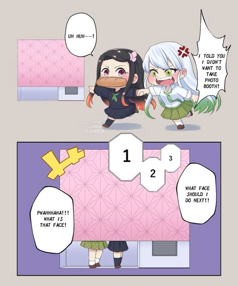 Nezuko X Daki Fanart, Gyutaro School Au, Daki And Nezuko Friends, Nezuko X Daki, Daki X Nezuko, Daki And Nezuko, Weird Expressions, Nezuko And Tanjirou, Daki Fanart