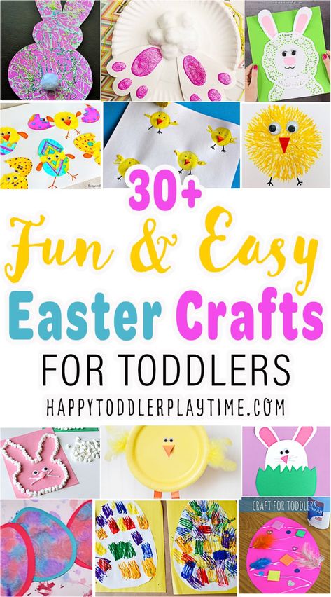 30+ Easy & Adorable Easter Crafts for Toddlers & Preschoolers - HAPPY TODDLER PLAYTIME Easter Craft Activities, Easter Crafts Preschool, Easter Crafts For Toddlers, Easter Arts And Crafts, Crafts For Toddlers, Fun Easter Crafts, Easter Preschool, Easter Activities For Kids, Easy Easter Crafts